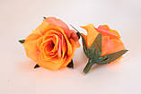 Роза міні (головка), діаметр 3.5 - 4 см, помаранчевого кольору оптом, фото 2
