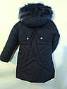Тепла зимова куртка (пальто) для дівчинки, р. 128, фото 3