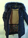 Тепла зимова куртка (пальто) для дівчинки, р. 128, фото 4