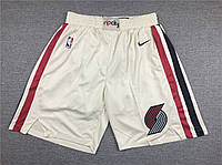 Белые шорты Nike команда Portland Trail Blazers City Edition NBA Swingman