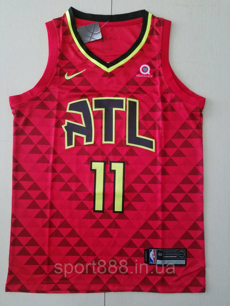 Червона майка Nike Young №11 команда Atlanta Hawks NBA сезон 2019-2020