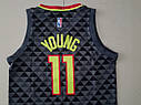 Чорна футболка Nike Young №11 команда Atlanta Hawks NBA сезон 2019-2020, фото 3