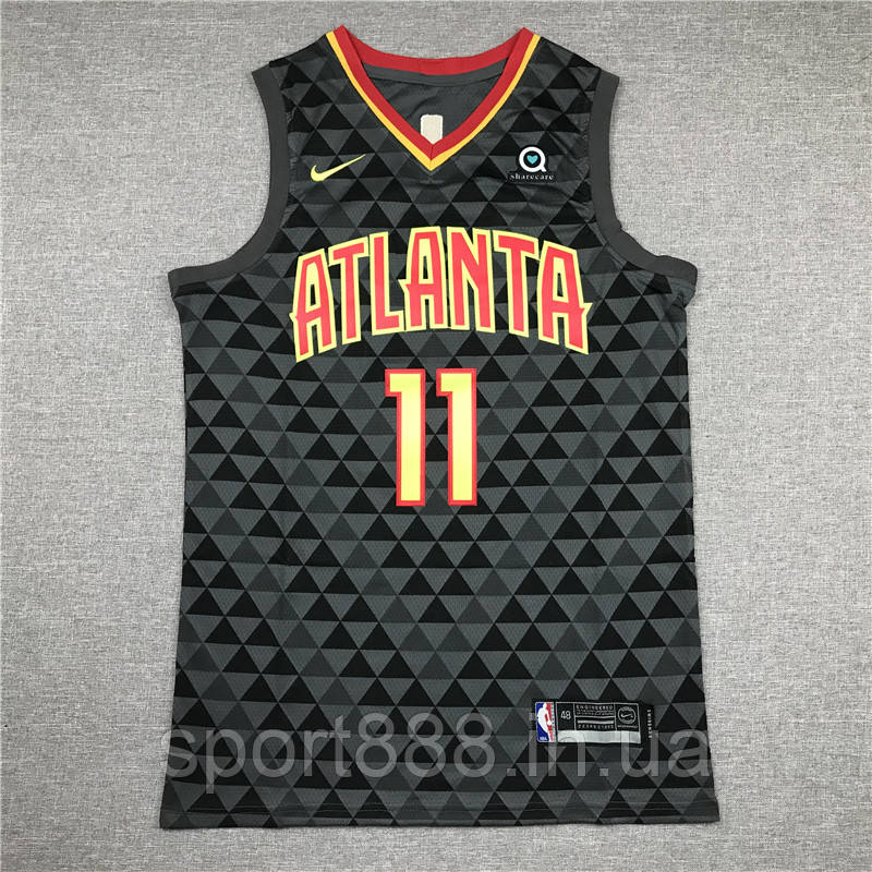 Чорна футболка Nike Young №11 команда Atlanta Hawks NBA сезон 2019-2020