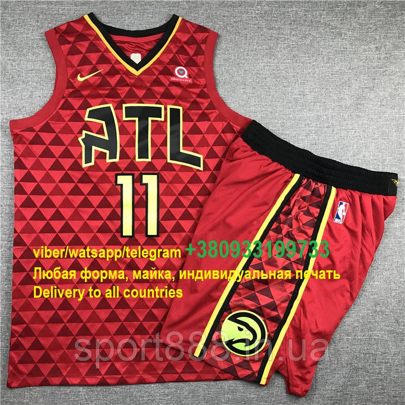 Червона форма Nike Young No11 команда Atlanta Hawks NBA сезон 2019-2020