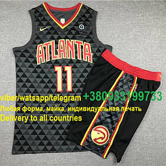 Чорна форма Nike Young No11 команда Atlanta Hawks NBA сезон 2019-2020