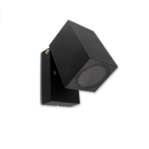 Світильник/корпус master LED, 1хGU10, фасадний, квадратний, чорний, Rhino.