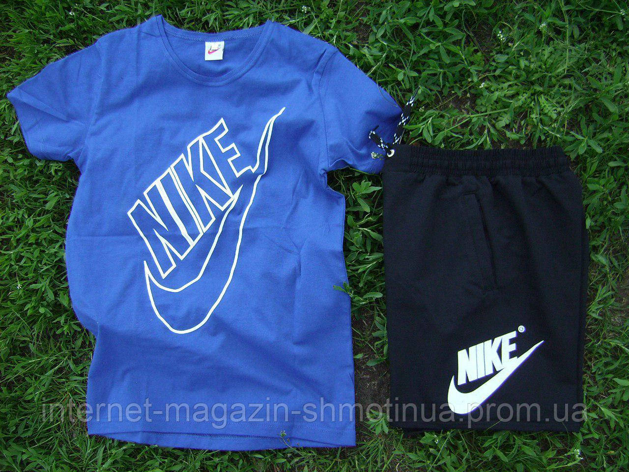 Чоловічий літній костюм футболка і шорти Найк, футболка і шорти Nike, бавовна, високої якості. S