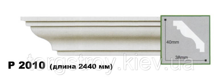 Карниз стельовий гнучкий P2010F, довжина 2,00м, Gaudi decor, фото 1