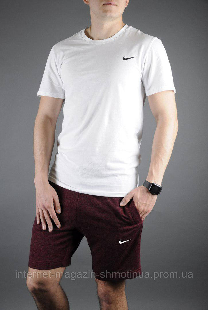 Чоловічий літній костюм футболка і шорти Найк, футболка і шорти Nike, бавовна, високої якості. S