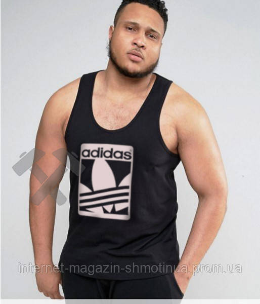 Чоловіча річна майка Адідас, майка Adidas бавовняна брендова, S