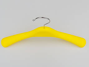 Плічка вішалки тремпеля СМ-306 жовтого кольору, довжина 35 см, фото 3