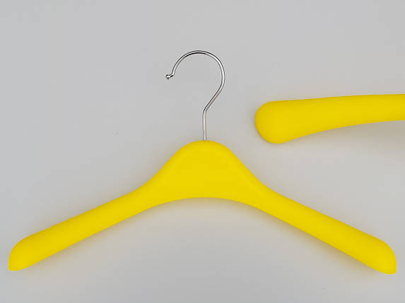 Плічка вішалки тремпеля СМ-306 жовтого кольору, довжина 35 см, фото 2