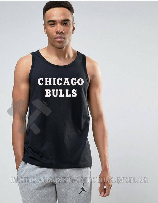 Чоловіча річна майка Чикаго Буллс, майка Chicago Bulls бавовняна брендова, S