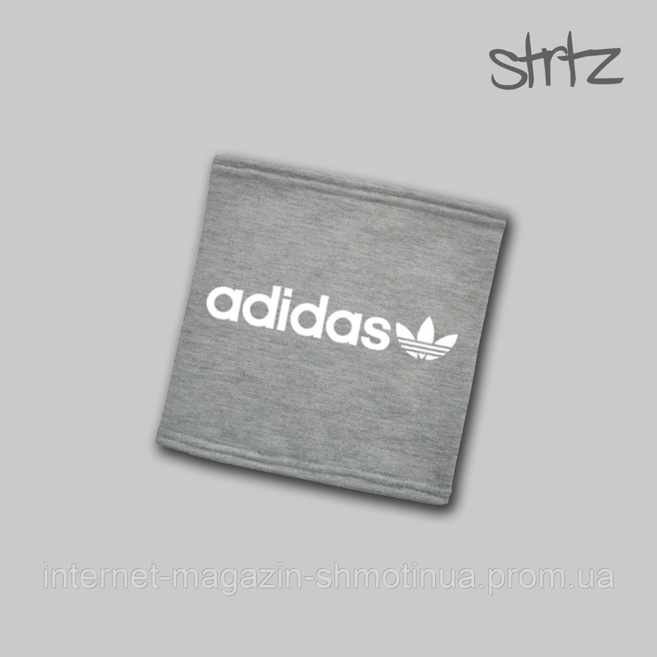 Теплий горловик Adidas сірого кольору (люкс)