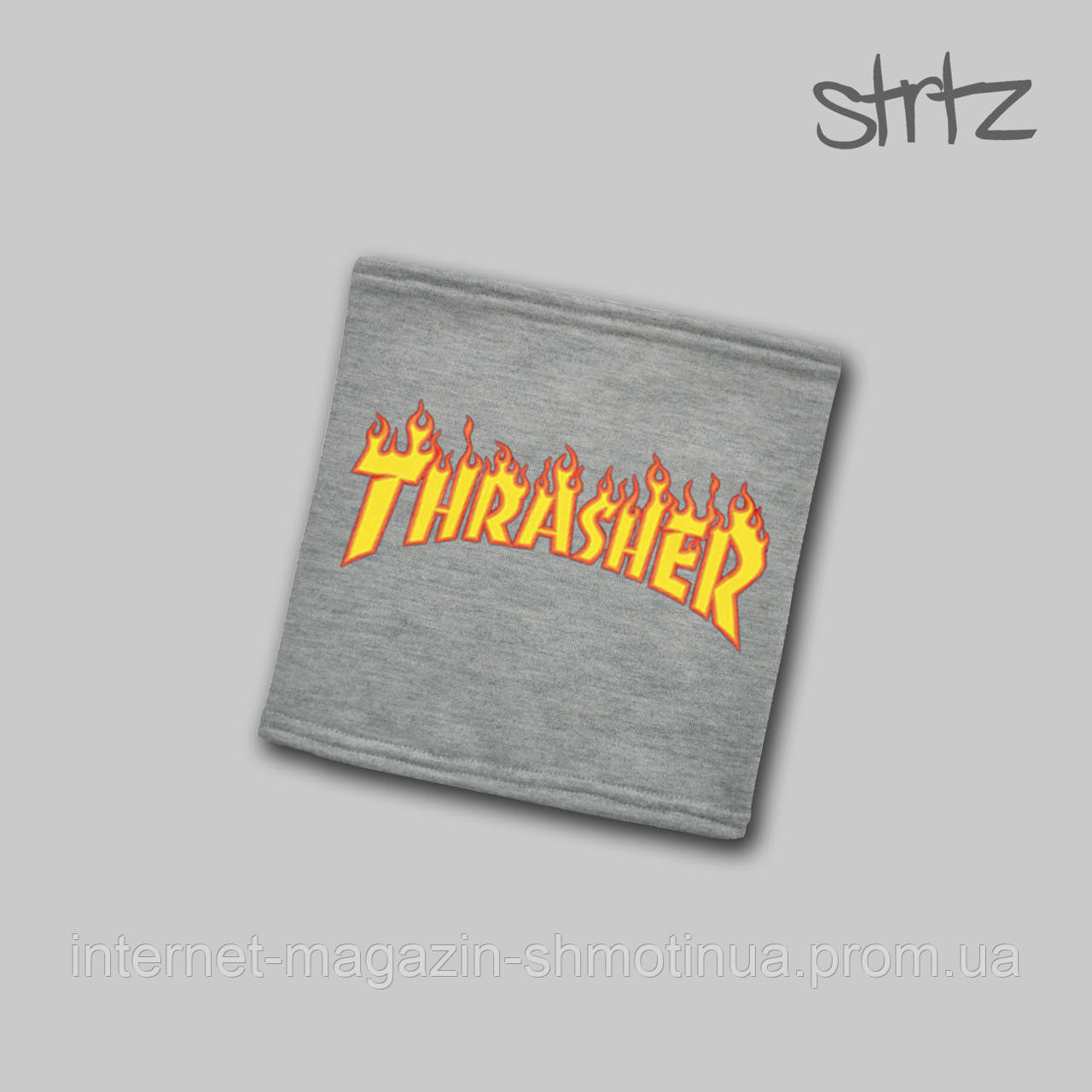 Теплий горловик Thrasher сірого кольору (люкс)