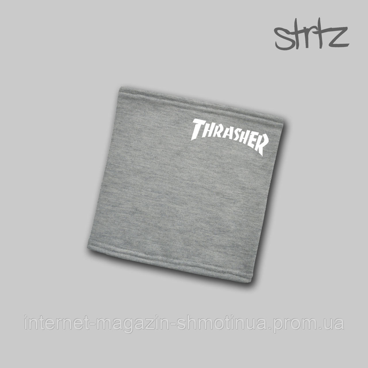 Теплий горловик Thrasher сірого кольору (люкс)