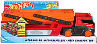 Hot Wheels Mega Hauler Автовоз тягач трейлер Хот вилс оранжевый