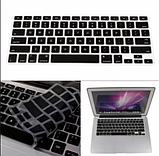 Apple MacBook Air 11" Накладка Захист силікон RU/EN клавіша ENTER горизонт. розкладка USA чорний, фото 4