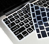 Apple MacBook Air 11" Накладка Захист силікон RU/EN клавіша ENTER горизонт. розкладка USA чорний, фото 3