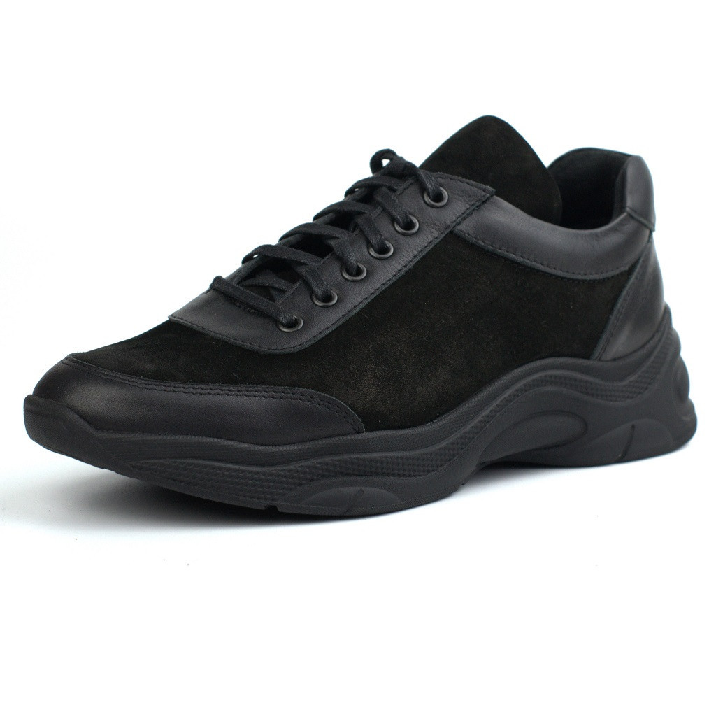 Кросівки чорні нубук чоловіче взуття великих розмірів Rosso Avangard Ada Drib Black NUB BS, фото 1
