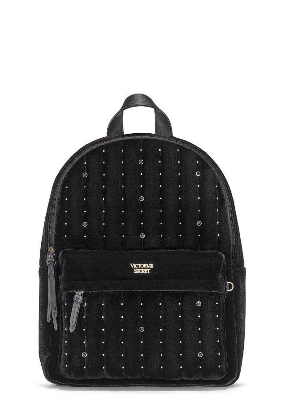 Victoria's Secret Рюкзак Великий Оксамитовий Velvet Stud City Backpack Чорний