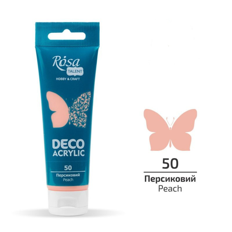 Акрил для декору персиковий матовий 75 мл Rosa Talent, 322250, фото 1