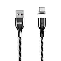 Магнітний USB кабель Remax RC-158a Magnets Type-C to USB 3.0 A, 1m black
