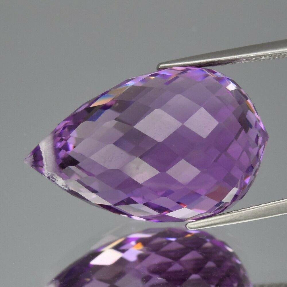 Аметист бріолет 24.35 ct 21.5x14.2mm