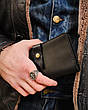 Жіночий шкіряний гаманець портмоне з кишенею для карток і копійок на кнопці лонгер бордове Promo ручної роботи з натуральної шкіри, фото 4