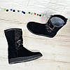 Уггі жіночі замшеві, декоровані паєтками, фото 4