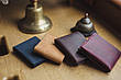 Шкіряний жіночий маленькій гаманець ручної роботи з натуральної шкіри Gomin бордовий, фото 4