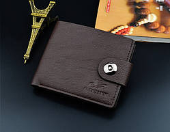 Чоловічий гаманець "Valink" (екошкіра) темно-коричневий
