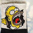Шкарпетки з принтом Гомер Сімпсон чорні, фото 6