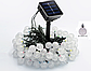 Вулична гірлянда на сонячній батареї Кришталеві кульки 11м. 60 led теплий білий 8 режимів., фото 7