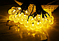 Вулична гірлянда на сонячній батареї Кришталеві кульки 11м. 60 led теплий білий 8 режимів., фото 10