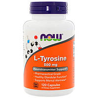 Now Foods, L-Tyrosine 500 мг (120 капс.), L-тирозин