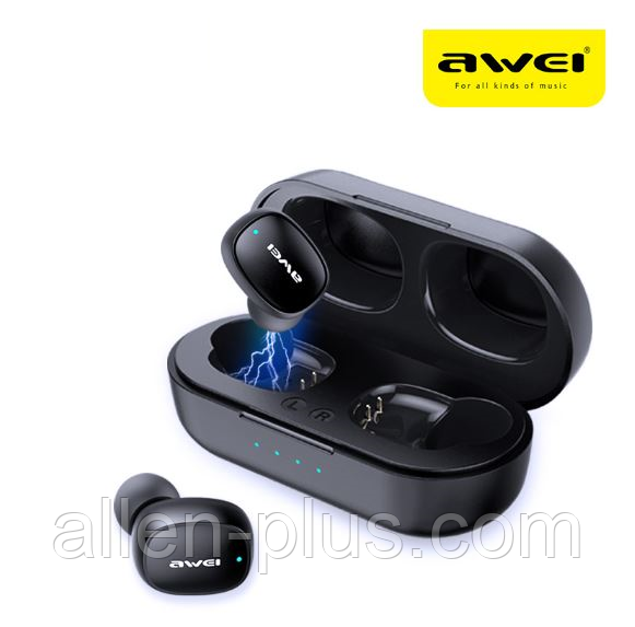 Навушники-гарнітура Bluetooth AWEI T13, ОРИГІНАЛ, внутрішньоканальні (вакуумні) бездротові, сенсорні, +бокс