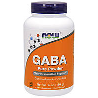 Now Foods GABA (ГАМК), 170г порошок, гамма-аминомасляная кислота