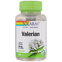 Solaray валериана, 180 капсул по 470 мг, корень валерианы, valerian