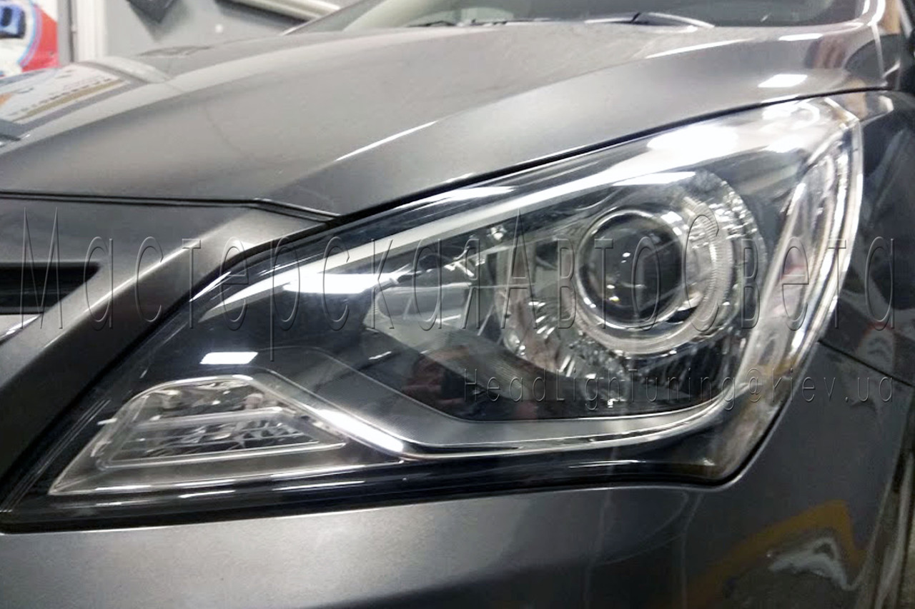 Hyundai Accent — встановлення світлодіодних Bi-LED лінз у фари