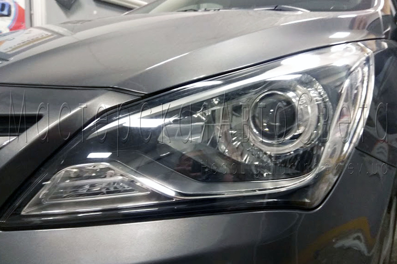 Hyundai Accent — встановлення світлодіодних Bi-LED лінз у фари, фото 1