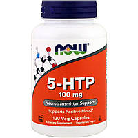 5-HTP, Now Foods, 120 капс. по 100 мг, триптофан, гідроксітріптофан