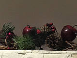 Гірлянда соснова з яблуками та шишками Goodwill (ціна за 1 штуку), фото 6