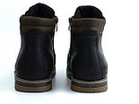 Чоловіче взуття великих розмірів зимові черевики хайкери шкіряні хутро Rosso Avangard Rangers Street Crazy Black BS, фото 5