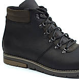 Чоловіче взуття великих розмірів зимові черевики хайкери шкіряні хутро Rosso Avangard Rangers Street Crazy Black BS, фото 8