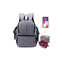 Рюкзак AccPro DAC-1721R grey/red