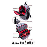 Рюкзак AccPro DAC-1721R grey/red, фото 7