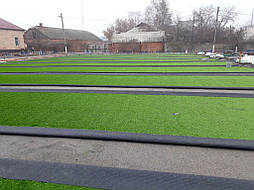 Укладка монофиламентной синтетической травы 924 m2, г. Мерефа, Харьковкая обл. 1