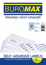 Етикетки самоклеючі 68шт., 48х16,6мм BM.2867 Buromax (імпорт)