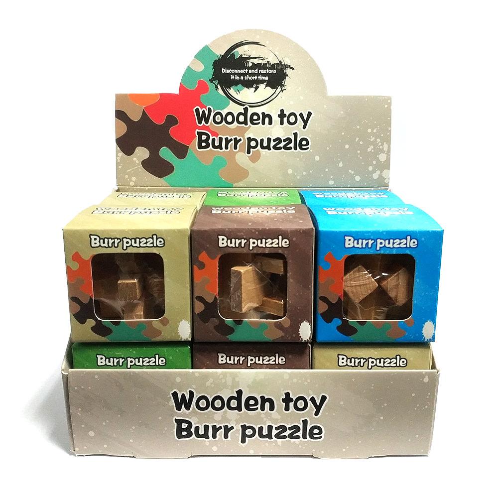 Набір дерев'яних головоломок Burr Puzzle (12 різновидів)